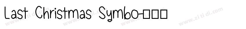 Last Christmas Symbo字体转换